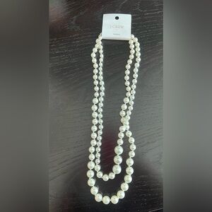 J. Crew Cream Double-Strand Necklace